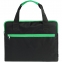 Конференц-сумка Unit Сontour, черная с зеленой отделкой - 2
