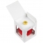 Елочный шар Gala Night Matt в коробке с тиснением, красный, 8 см - 4