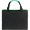 Конференц-сумка Unit Сontour, черная с зеленой отделкой - 7