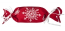 Упаковка-конфета «Снежинки», красная, 54х18 см - 2