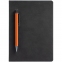 Ежедневник Magnet с ручкой, черный с оранжевым - 1