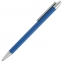 Ручка шариковая Button Up, синяя с серебристым - 3