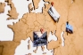 Деревянная карта мира World Map Wall Decoration Small, коричневая - 6