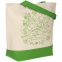 Холщовая сумка Flower Power, ярко-зеленая - 1