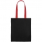 Холщовая сумка BrighTone, черная с красными ручками - 3
