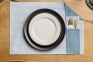 Набор Feast Mist: сервировочная салфетка и куверт, серо-голубой - 1
