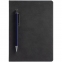 Ежедневник Magnet с ручкой, черный с синим - 1