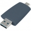 Флешка Pebble Type-C, USB 3.0, серо-синяя, 16 Гб - 3