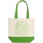 Холщовая сумка Flower Power, ярко-зеленая - 3
