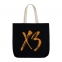 Холщовая сумка «ХЗ» с внутренним карманом, черная с оранжевым - 2
