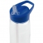 Спортивная бутылка Start, прозрачная с синей крышкой - 3