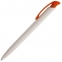 Ручка шариковая Clear Solid, белая с оранжевым - 1