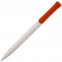 Ручка шариковая Clear Solid, белая с оранжевым - 3