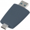 Флешка Pebble Type-C, USB 3.0, серо-синяя, 16 Гб - 5
