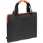 Конференц-сумка Unit Сontour, черная с оранжевой отделкой - 5