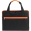 Конференц-сумка Unit Сontour, черная с оранжевой отделкой - 2