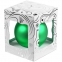 Елочный шар Gala Night Matt в коробке с тиснением, зеленый, 8 см - 2