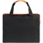Конференц-сумка Unit Сontour, черная с оранжевой отделкой - 7