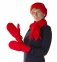 Комплект Unit Fleecy: шарф, шапка, варежки, красный - 2