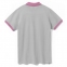 Рубашка поло Prince 190, серый меланж с розовым - 2