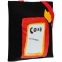 Холщовая сумка «Сода», черная с красными ручками - 3