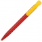 Ручка шариковая Clear Solid, красная с желтым - 4