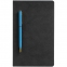 Блокнот Magnet Gold с ручкой, черно-голубой - 1