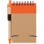 Блокнот на кольцах Eco Note с ручкой, оранжевый - 1