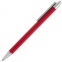 Ручка шариковая Button Up, красная с серебристым - 3