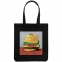 Холщовая сумка «Гамбургер», черная - 1