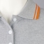 Рубашка поло женская Pasadena Women 200 с контрастной отделкой, серый меланж/оранжевый - 10