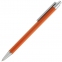 Ручка шариковая Button Up, оранжевая с серебристым - 3