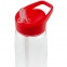 Спортивная бутылка Start, прозрачная с красной крышкой - 3