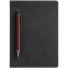 Ежедневник Magnet с ручкой, черный с коричневым - 1