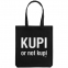 Холщовая сумка Kupi Or Not Kupi, черная - 3