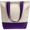 Холщовая сумка Shopaholic, фиолетовая - 1
