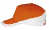 Бейсболка Booster, оранжевая с белым - 2