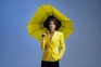 Квадратный зонт-трость Octagon, черный с желтым - 9