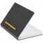 Ежедневник Magnet Chrome с ручкой, серый с желтым - 3