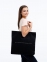 Холщовая сумка «Юношеский минимализм» с внутренним карманом, черная - 3