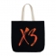 Холщовая сумка «ХЗ» с внутренним карманом, черная с оранжевым - 1