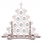 Сборная елка «Новогодний ажур», с серебристыми шариками - 1