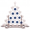 Сборная елка «Новогодний ажур», с синими шариками - 1
