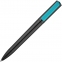 Ручка шариковая Split Black Neon, черная с голубым - 1