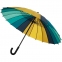 Зонт-трость «Спектр», бирюзовый с желтым - 1