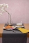 Дорожка на стол из умягченного льна с декоративной обработкой, темно-серая - 5