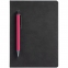 Ежедневник Magnet с ручкой, черный с розовым - 1