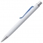 Ручка шариковая Clamp, белая с синим - 3
