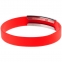 Силиконовый браслет Brisky с металлическим шильдом, красный - 1
