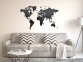 Деревянная карта мира World Map Wall Decoration Medium, черная - 2